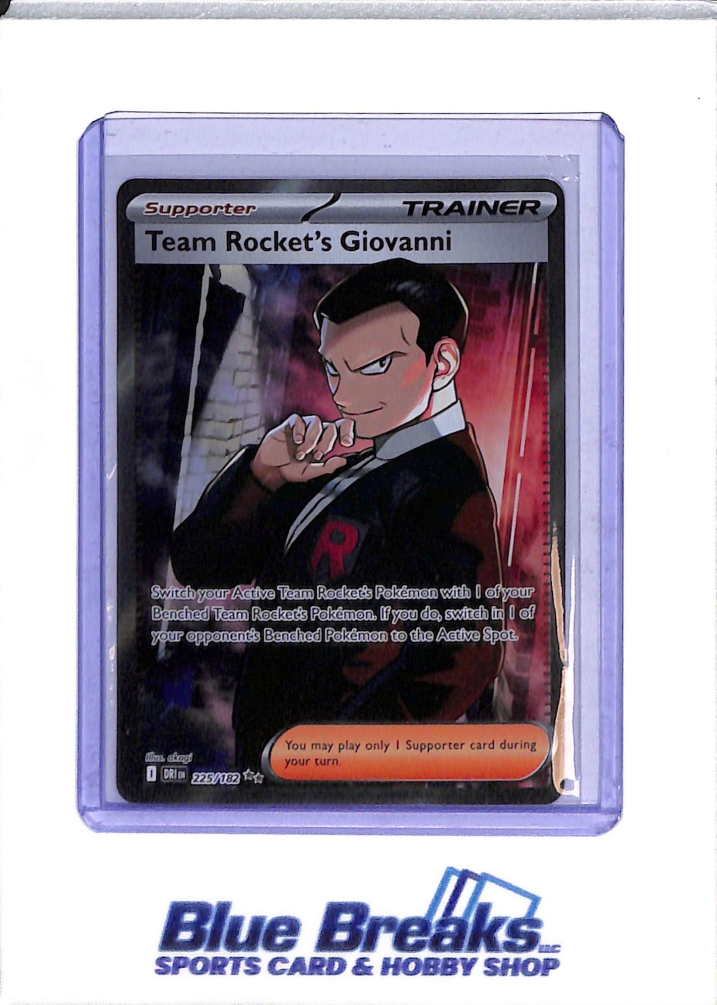 2025 Pokémon - Destined Rivals - Illustration Foil - Team Rocket's Giovanni - #225/182 - drop