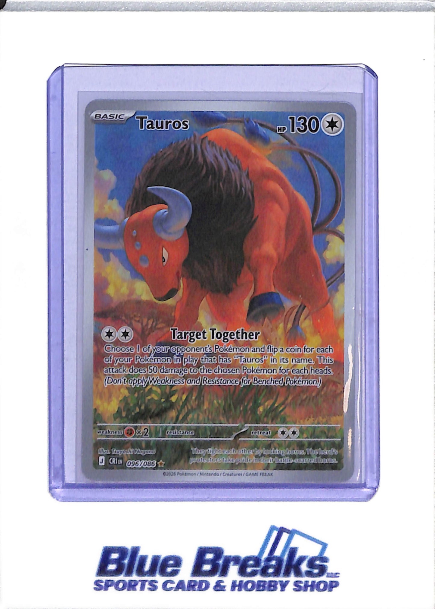 2026 Pokémon - Chaos Rising - Special Illustration Holo - Tauros - #096/086 - drop