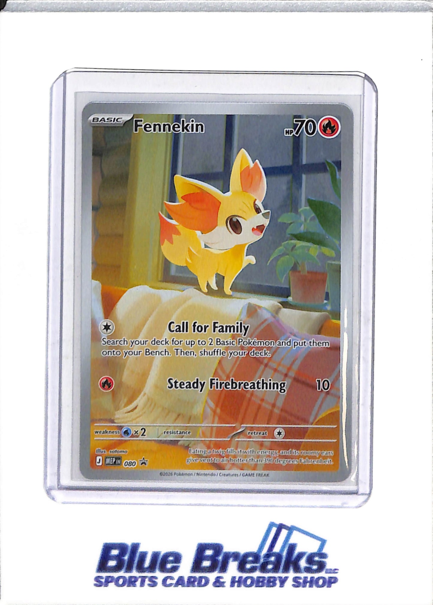 2026 Pokémon - Mega Evolution - Black Star Promo - Special Illustration Holo - Fennekin - #080 - drop