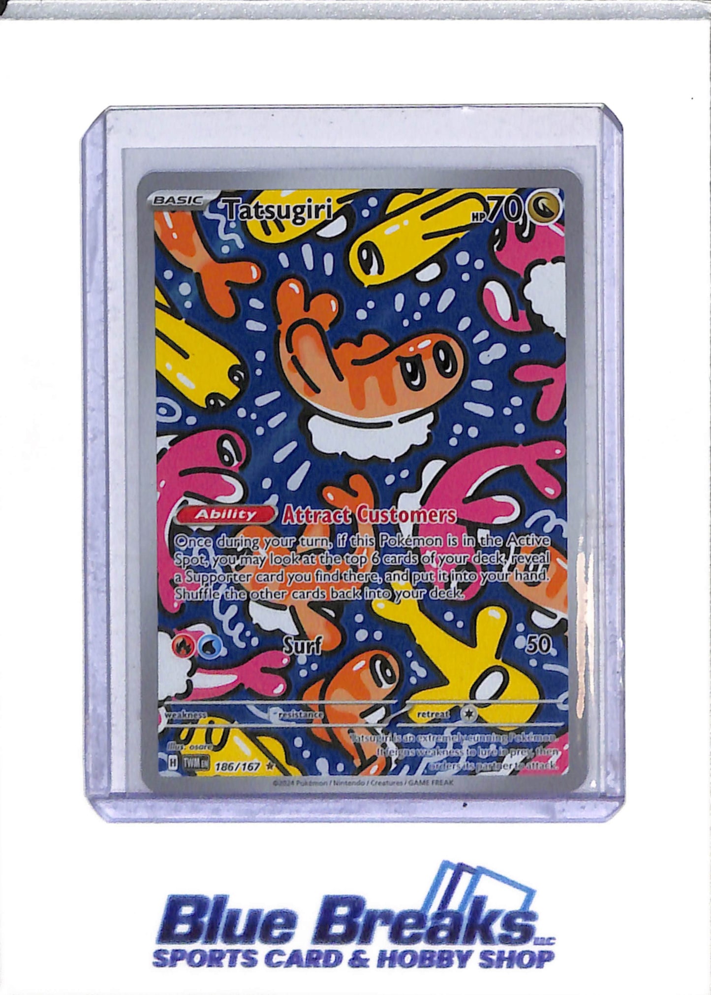 2024 Pokémon - Twilight Masquerade - Illustration Holo - Tatsugiri - #186/167 - drop