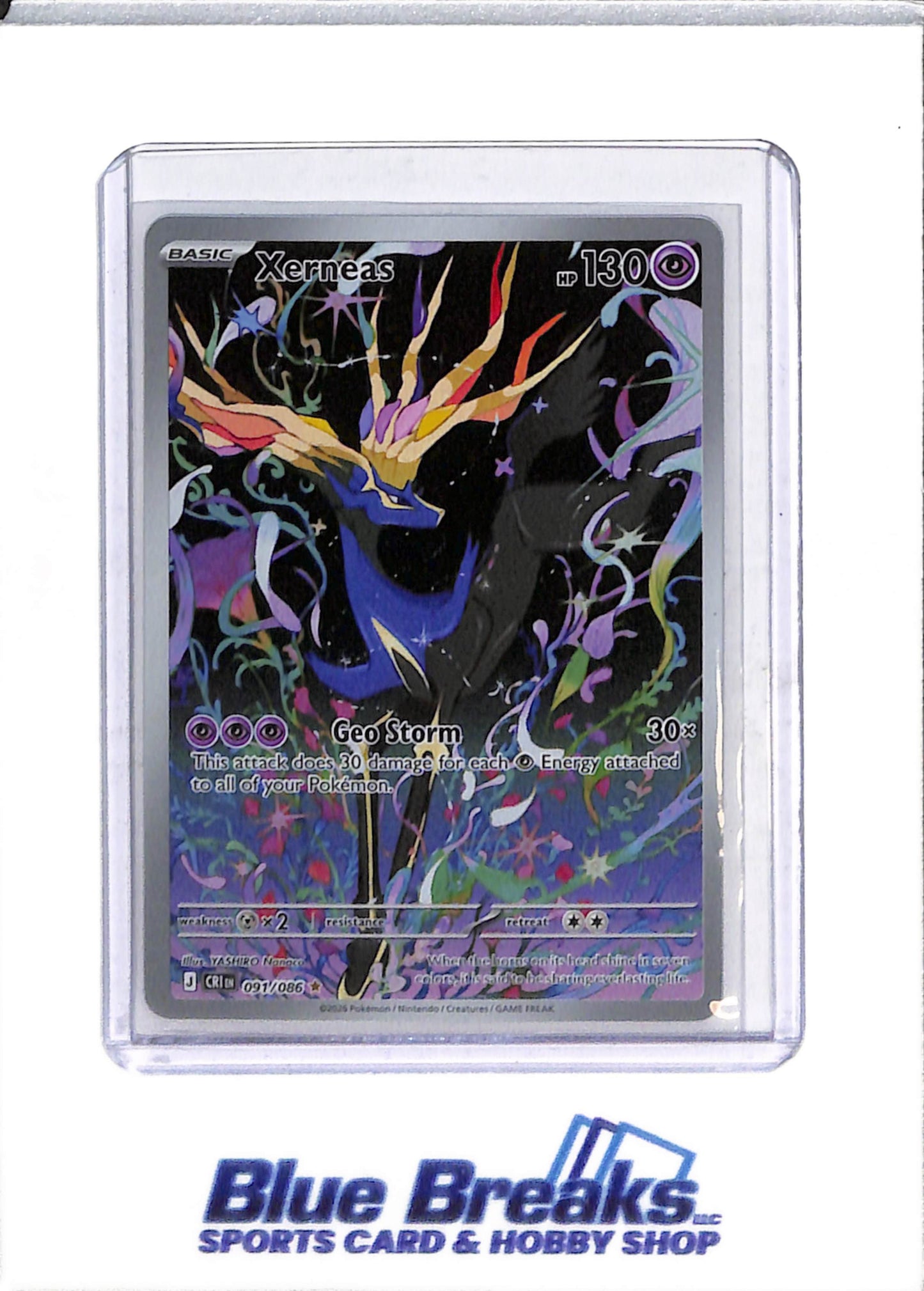 2026 Pokémon - Chaos Rising - Illustration Holo - Xerneas - #091/086 - drop
