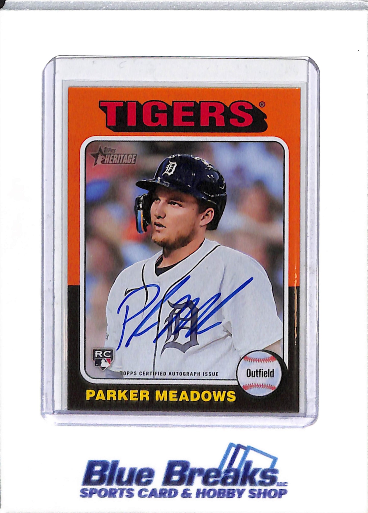 2024 Topps - Heritage - Auto - Rookie Card - Parker Meadows - #ROA-PM - Baseball - Tigers - drop
