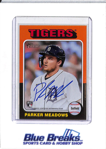 2024 Topps - Heritage - Auto - Rookie Card - Parker Meadows - #ROA-PM - Baseball - Tigers - drop