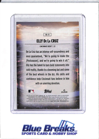 2025 Topps - Home Field Advantage - Silver Refractor - Elly De La Cruz - #HA-16 - Baseball - Reds - drop
