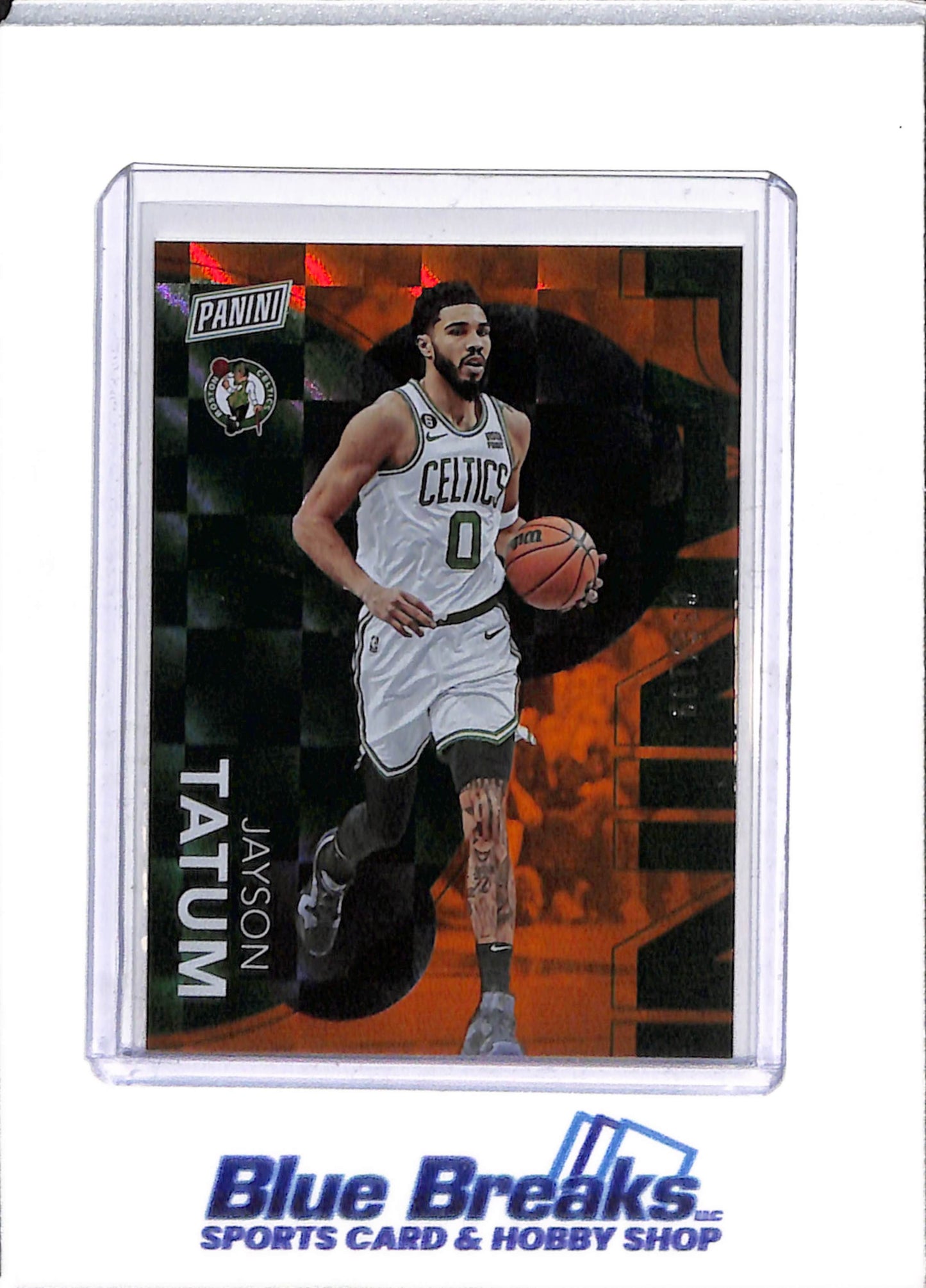 2023 Panini - The National - Refractor - Green/Orange - Jayson Tatum - 086/199 - #41 - Basketball - Celtics - drop
