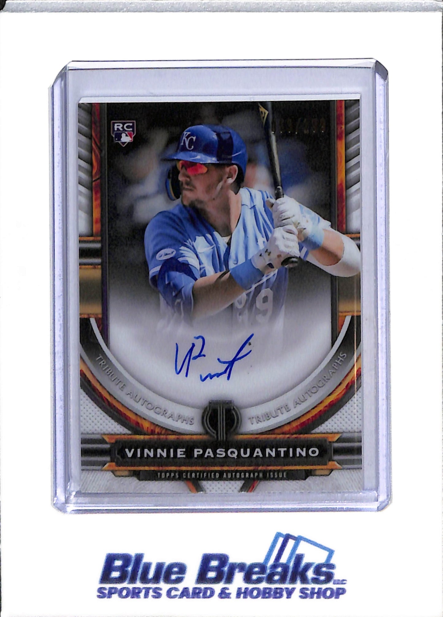 2023 Topps - Tribute Auto - Rookie Card - Vinnie Pasquantino - 053/199 - #TA-VP - Baseball - Royals - drop