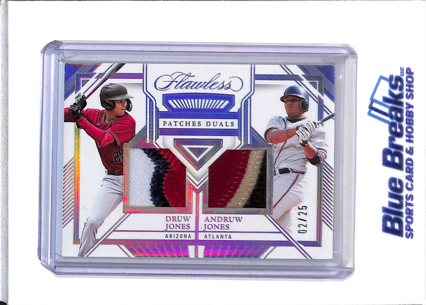 2023 Panini - Flawless - Dual Relic - Druw Jones - Andruw Jones - 02/25 - #PD-JON - Baseball - Cardinals - Braves - drop