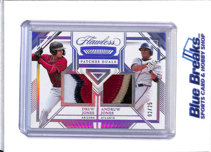 2023 Panini - Flawless - Dual Relic - Druw Jones - Andruw Jones - 02/25 - #PD-JON - Baseball - Cardinals - Braves - drop