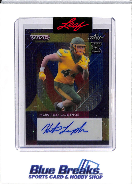 Leaf - Vivid - Rookie Card - Auto - Refractor - Pre-Production Proof - Hunter Luepke - 1/1 - #A145700 - Football - Cowboys