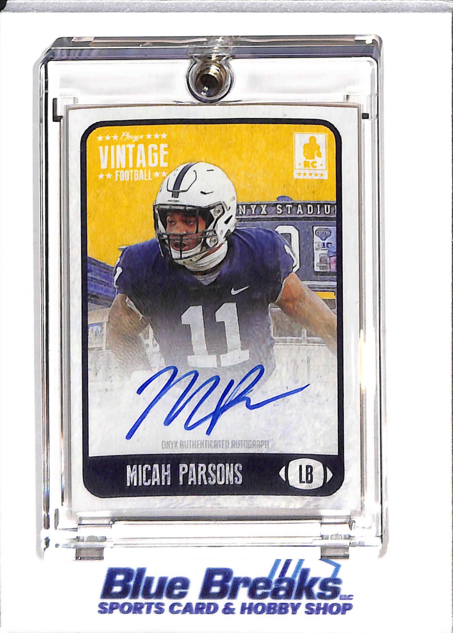 2021 Onyx - Vintage Football - Rookie Card - Auto - Micah Parsons - #FAMP - Football - Packers - drop