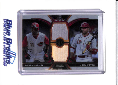 2023 Topps - Tribute Dual Relic Card - Barry Larkin - Joey Votto - 042/199 - #DR-LV - Baseball - Reds - drop