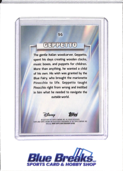 2026 Topps - Chrome Disney - Blue/Silver - Geppetto - 050/150 - #96 - drop