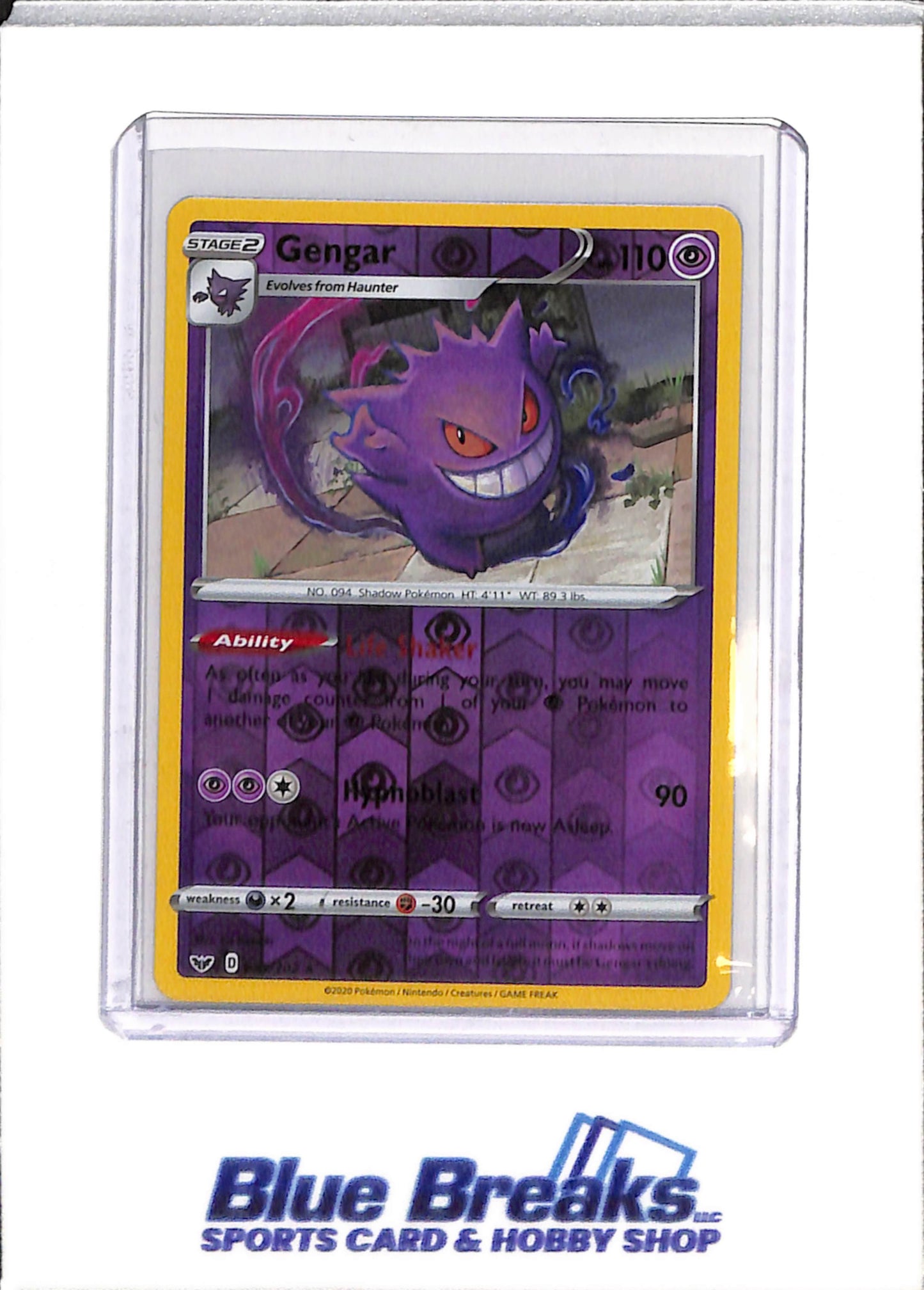2020 Pokemon - Sword & Shield - Holo - Gengar - #085/202 - drop