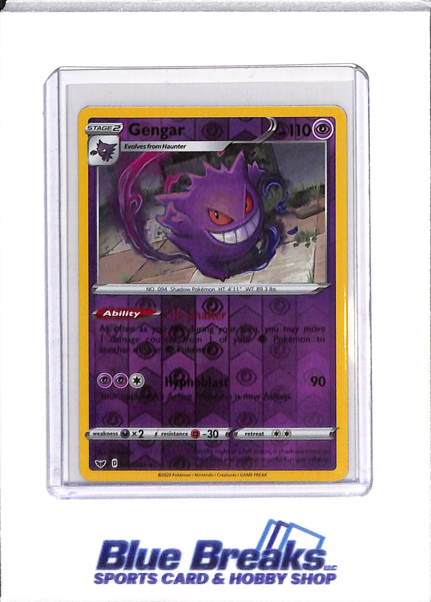 2020 Pokemon - Sword & Shield - Holo - Gengar - #085/202 - drop