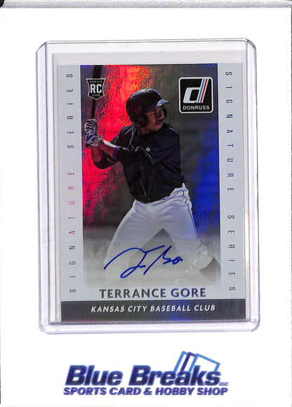 2015 Panini - Donruss - Signature Series - Rookie Card - Auto - Terrance Gore - #19 - Baseball - Royals - drop