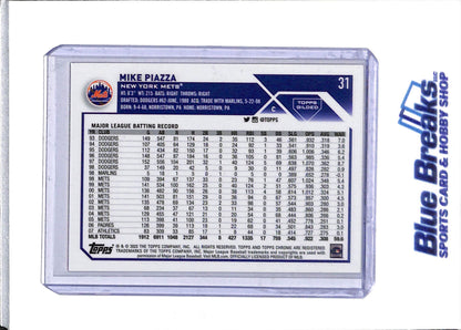 2023 Topps - Chrome - Gold Foil - Mike Piazza - 24/75 - #31 - Baseball - Mets - drop