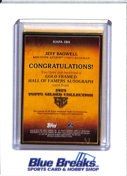 2023 Topps - Gilded Collection - Gold Framed - Auto - Jeff Bagwell - 10/50 - #HAFA-JBA - Baseball - Astros - drop