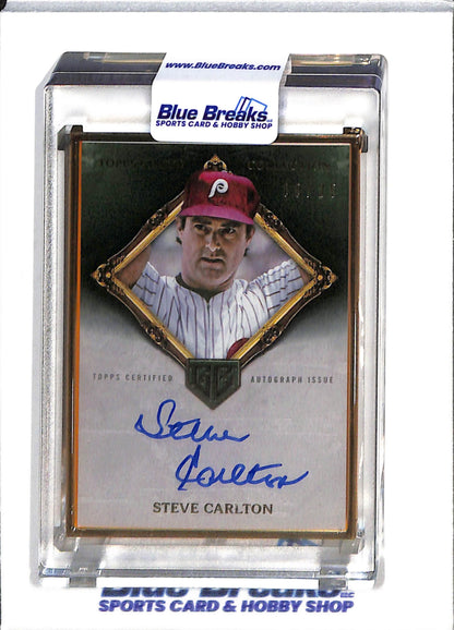2023 Topps - Gilded Collection - Gold Frame Auto - Steve Carlton - 05/25 - #HAFA-SC - Baseball - Phillies - drop
