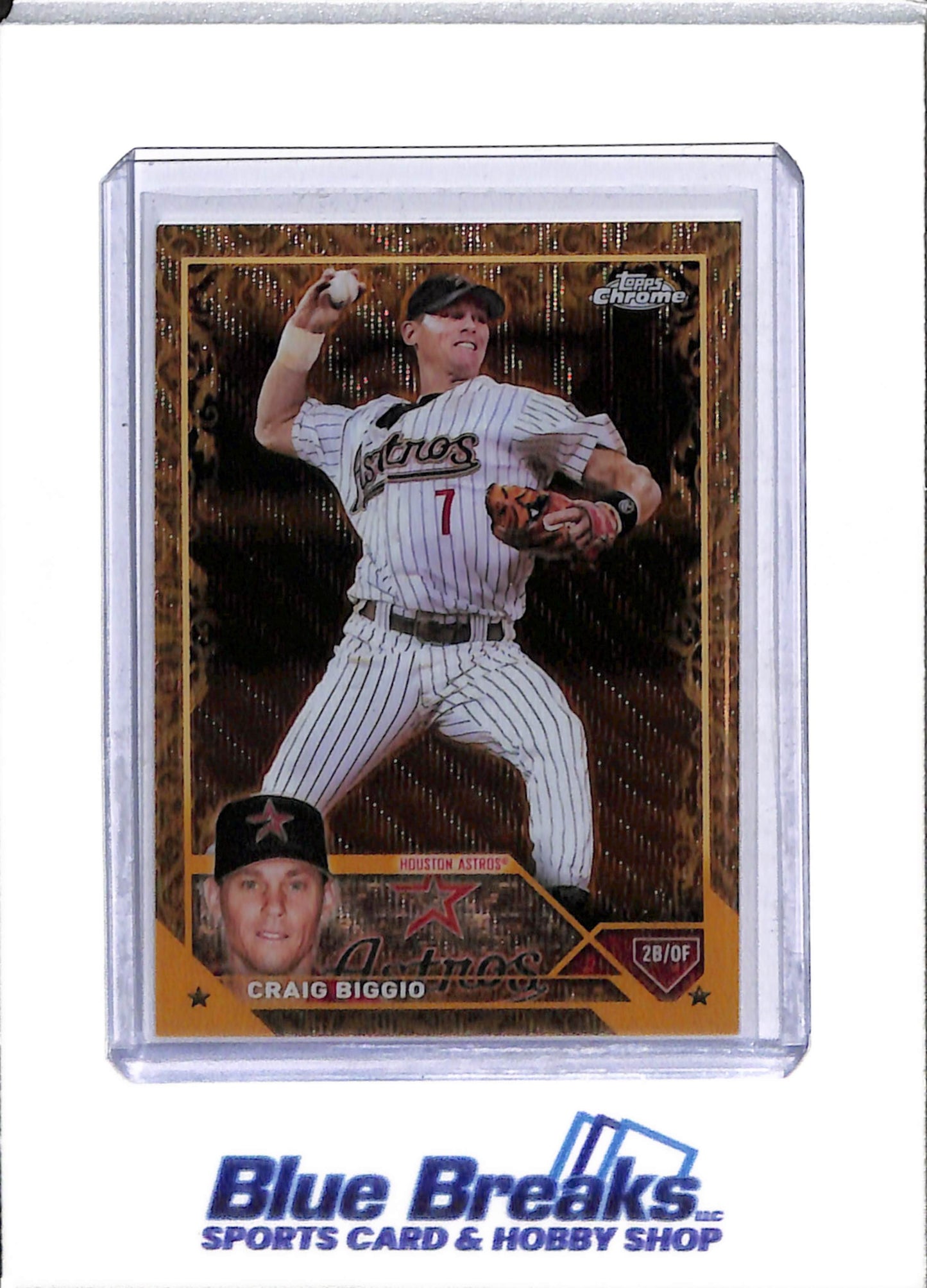 2023 Topps - Chrome - Gold Wave - Craig Biggio - 45/75 - #24 - Baseball - Astros - drop