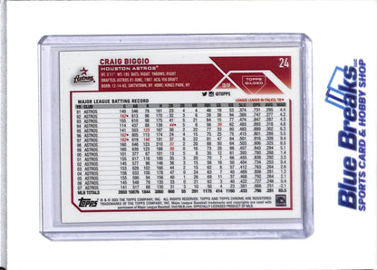 2023 Topps - Chrome - Gold Wave - Craig Biggio - 45/75 - #24 - Baseball - Astros - drop