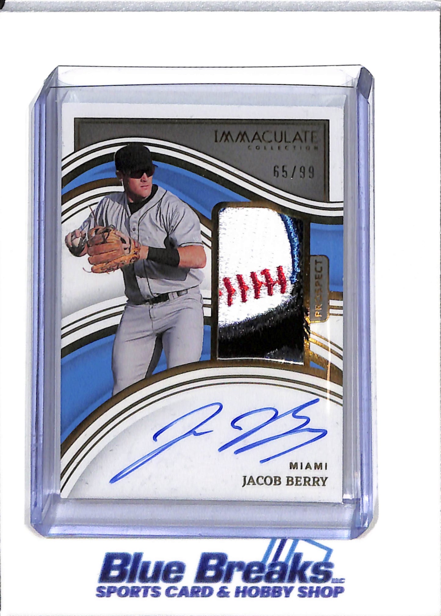 2023 Panini - Immaculate Collection - Relic - Auto - Jacob Berry - 65/99 - #52 - Baseball - Mariners - drop