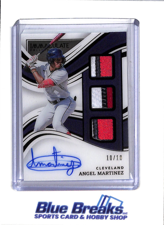 2023 Panini - Immaculate Collection - Relic - Auto - Angel Martinez - 10/10 - #PTS-AM - Baseball - Reds - drop