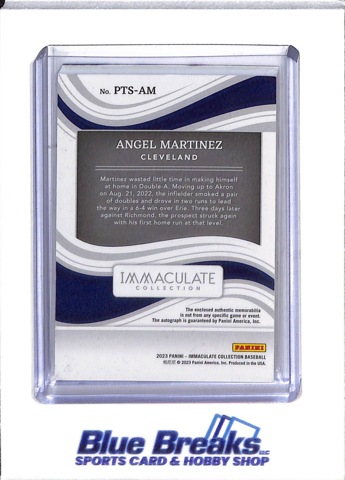 2023 Panini - Immaculate Collection - Relic - Auto - Angel Martinez - 10/10 - #PTS-AM - Baseball - Reds - drop