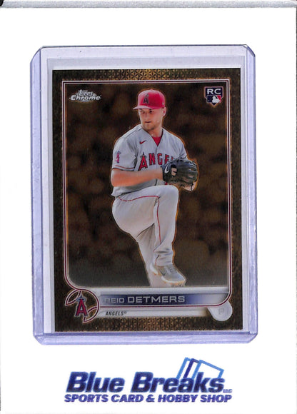 2022 Topps - Chrome - Rookie Card - Gold - Reid Detmers - 69/99 - #65 - Baseball - Angels - drop