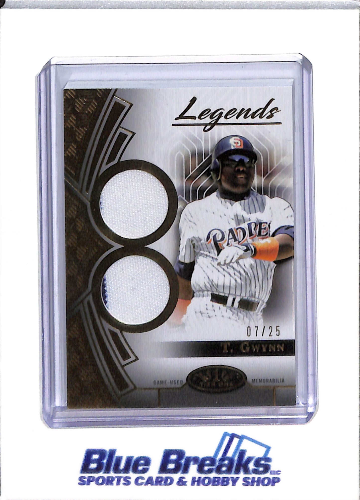2023 Topps - Tier One - Legends - Dual Relic - Tony Gwynn - 07/25 - #T1LR-TG - Baseball - Padres - drop