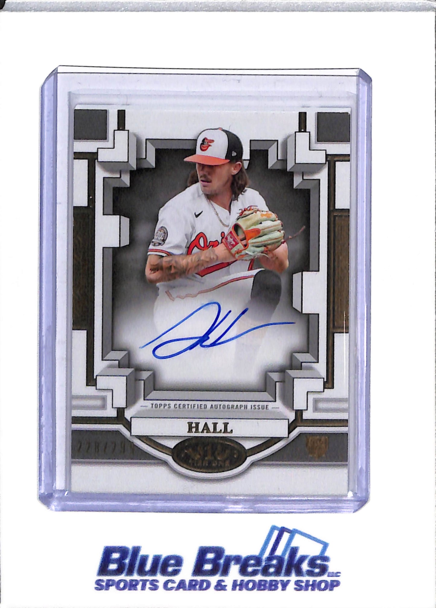 2023 Topps - Tier One - Break Out - Rookie Card Auto - DL Hall - 228/299 - #BOA-DH1 - Baseball - Orioles - drop