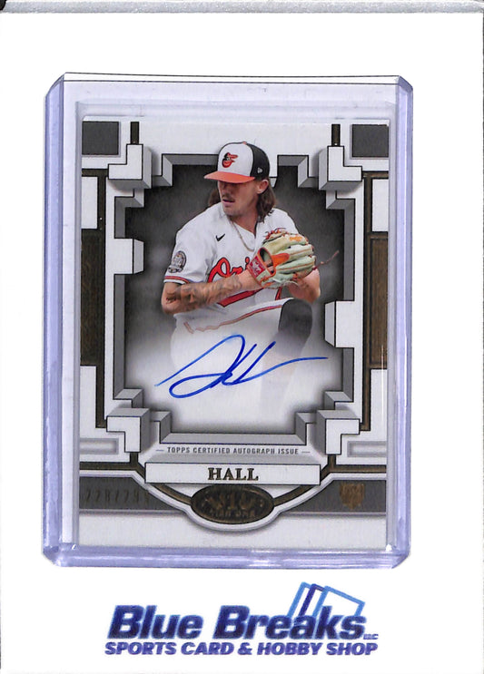 2023 Topps - Tier One - Break Out - Rookie Card Auto - DL Hall - 228/299 - #BOA-DH1 - Baseball - Orioles - drop