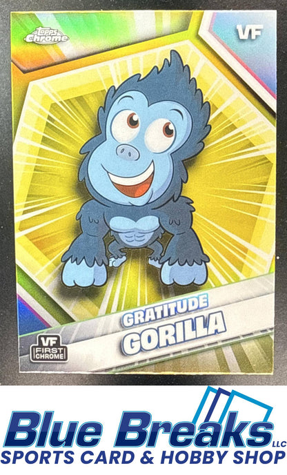 2026 Topps Chrome VeeFriends Yellow Refractor Gratitude Gorilla [RC] #89