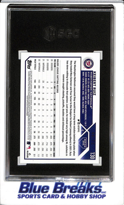 2023 Topps - Series 1 - Black - Keibert Ruiz - SGC9.5 - 46/72 - #130 - Baseball - Nationals