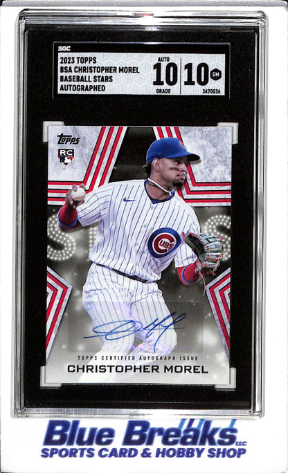 2023 Topps - Series 1 - Stars - Auto Rookie Card - Christopher Morel - SGC10/10 - #BSA-CMO - Baseball - Cubs