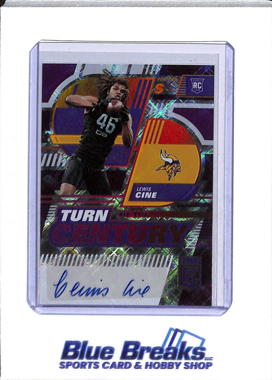 2022 Donruss - Elite - Auto - Rookie Card - Purple - Lewis Cine - 48/49 - #TC-44 - Football - Vikings - drop