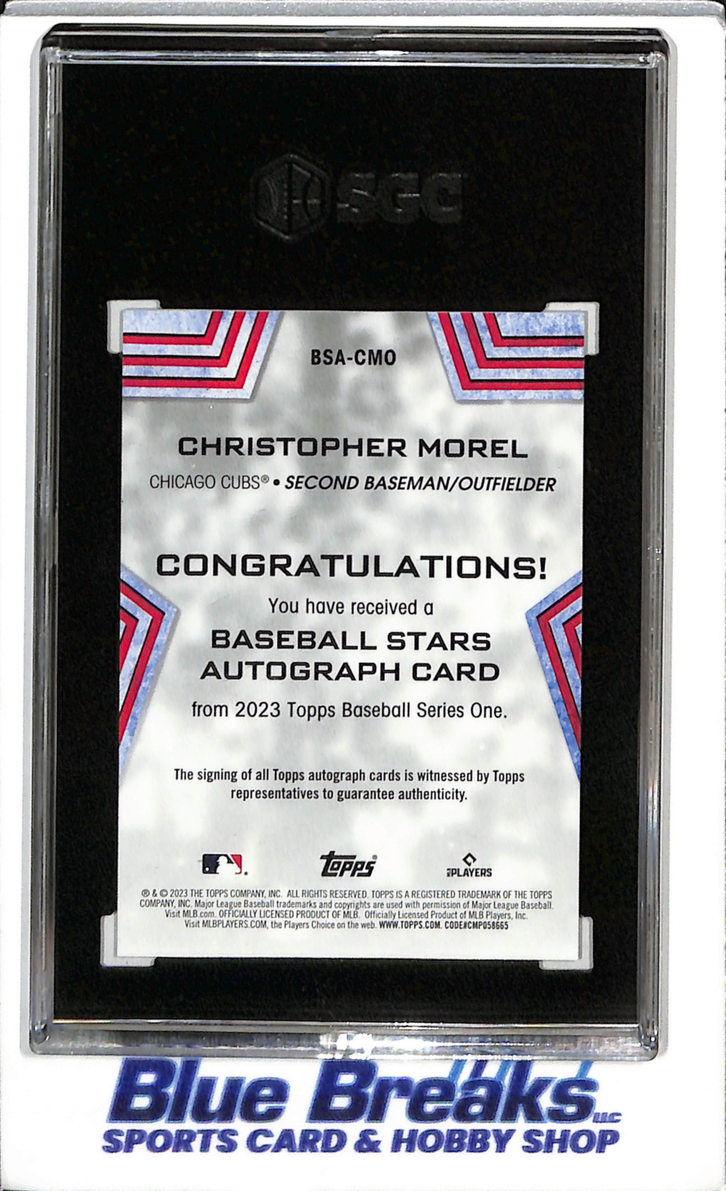 2023 Topps - Series 1 - Stars - Auto Rookie Card - Christopher Morel - SGC10/10 - #BSA-CMO - Baseball - Cubs