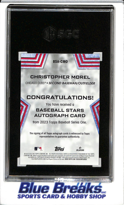 2023 Topps - Series 1 - Stars - Auto Rookie Card - Christopher Morel - SGC10/10 - #BSA-CMO - Baseball - Cubs