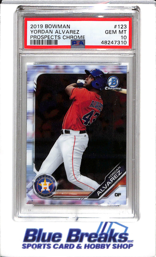 2019 Topps - Bowman Prospects Chrome - Yordan Alvarez - PSA10 - #BCP-123 - Baseball - Astros