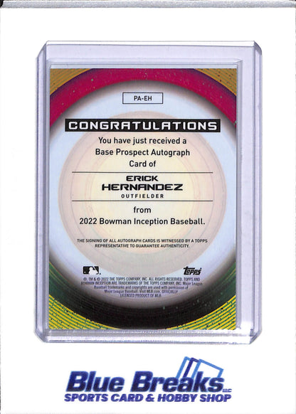 2022 Topps - Bowman - Inception - Wes Kath - Auto - 158/250 - Erick Hernandez - Auto - 40/99 - Norge Vera - Auto - 51/75 - Wilfred Veras - 34/50 - Baseball - White Sox