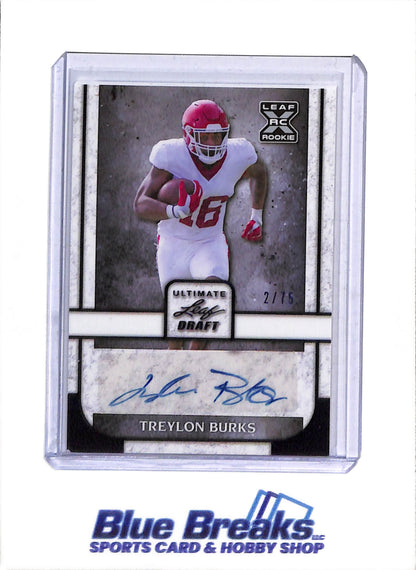 2022 Leaf - Ultimate Draft - Auto - Treylon Burks - 2/75 - #BA-TB1 - Football - Titans