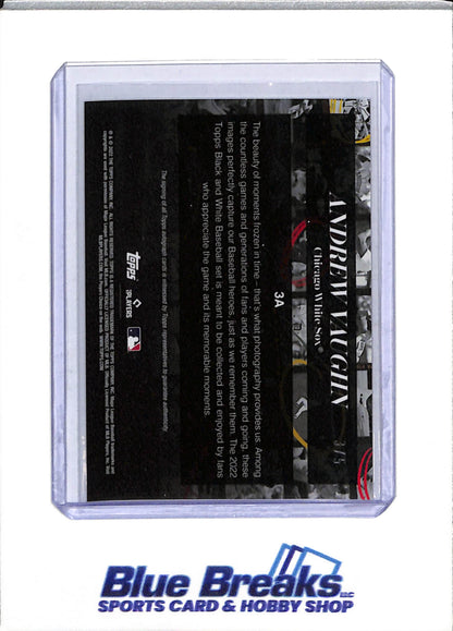 2022 Topps - Negative Refractor - Auto - Andrew Vaughn - 3/5 - #3A - Baseball - White Sox