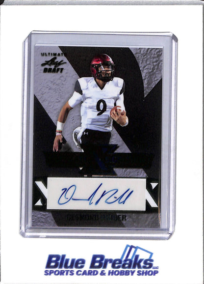 2022 Ultimate Leaf Draft - Ultimate Signature - Auto - Desmond Ridder - 8/35 - #UXS-DR1 - Football - Falcons
