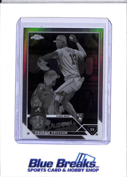 2023 Topps - Chrome - 3 Cards - Negative Refractor - Silver Refractor - Prism Refractor - Vaughn Grissom - #48 - Baseball - Braves