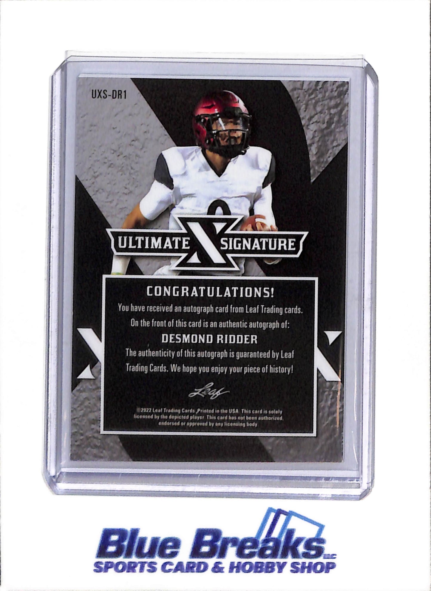 2022 Ultimate Leaf Draft - Ultimate Signature - Auto - Desmond Ridder - 8/35 - #UXS-DR1 - Football - Falcons