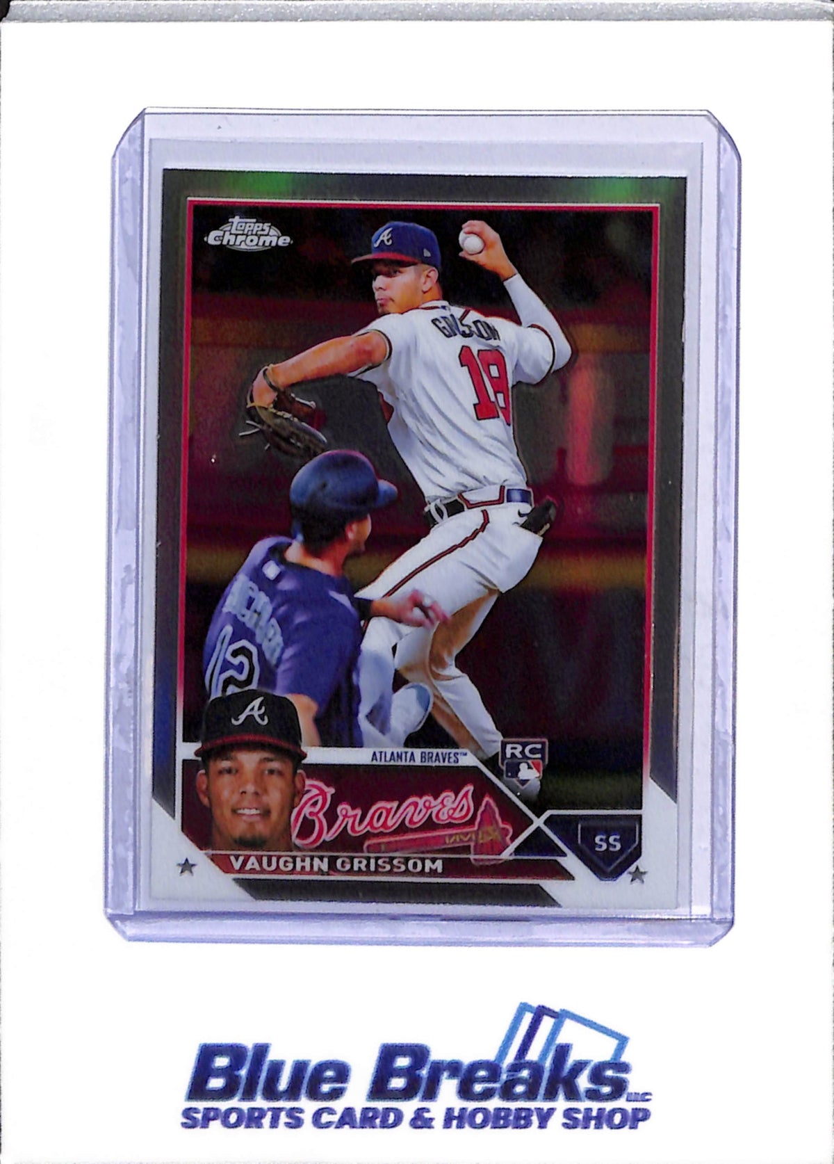2023 Topps - Chrome - 3 Cards - Negative Refractor - Silver Refractor - Prism Refractor - Vaughn Grissom - #48 - Baseball - Braves