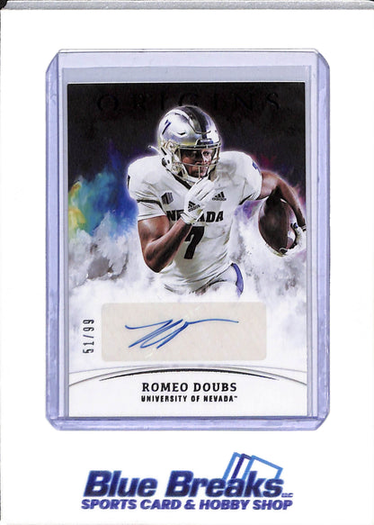 2022 Panini - Chronicles - Origins - Draft Picks - Auto - Romeo Doubs - 51/99 - #OA-RDO - Football - Packers