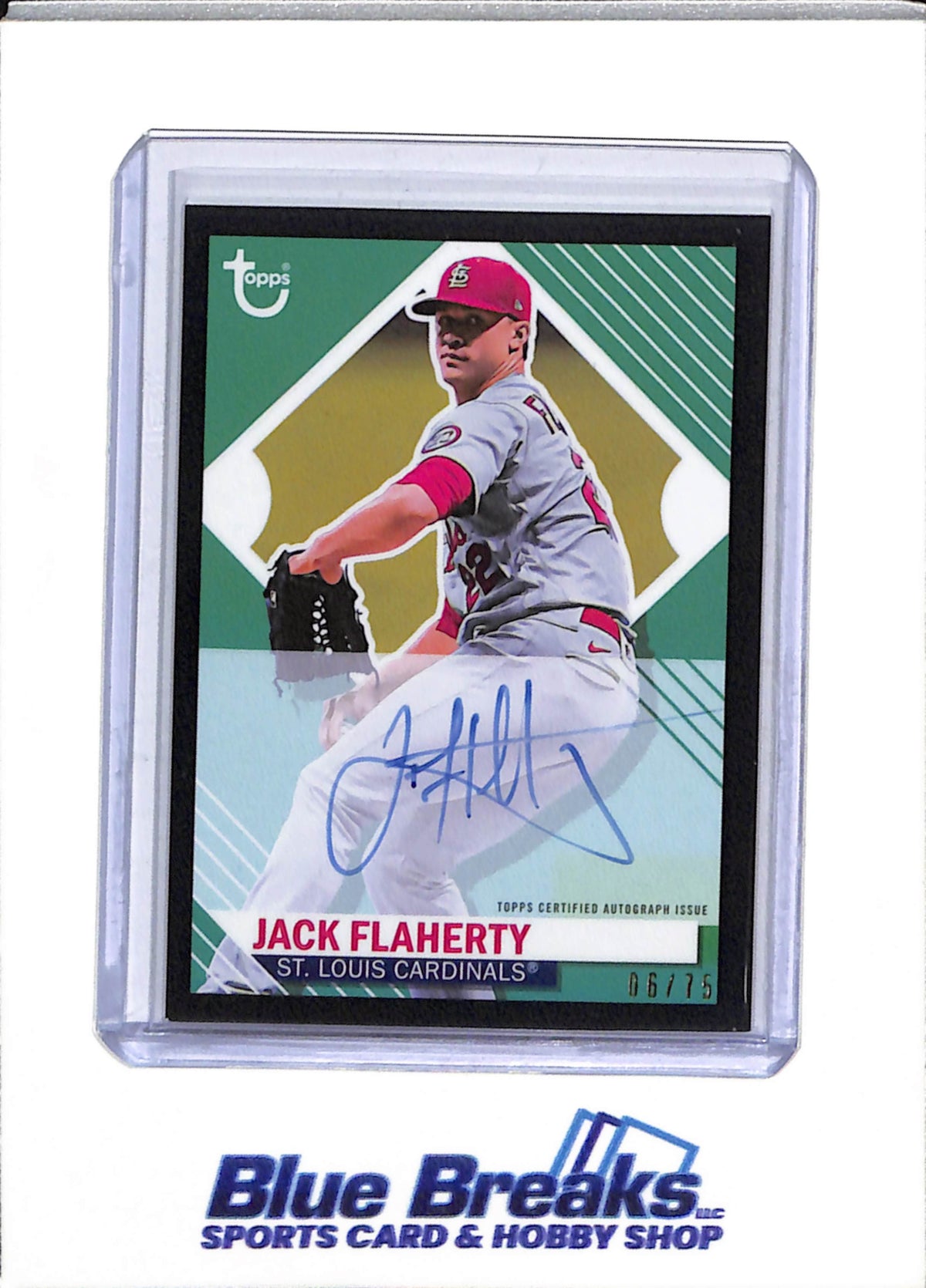 2021 Topps - Brooklyn Collection - Auto - Jack Flaherty - 06/75 - #BKA-JF - Baseball - Cardinals