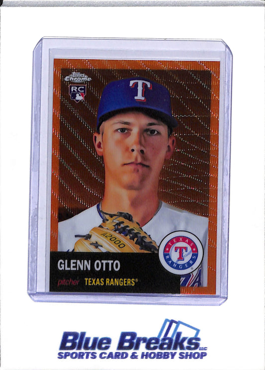 2023 Topps - Chrome - Orange Wave Refractor - Rookie Card - Glenn Otto - 04/25 - #113 - Baseball - Rangers