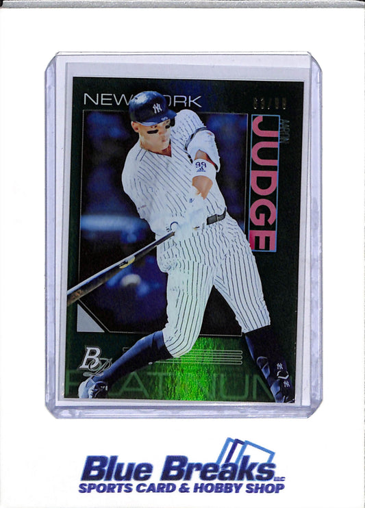 2020 Topps - Bowman Platinum - Green - Aaron Judge - 63/99 - #68 - Baseball - Yankees
