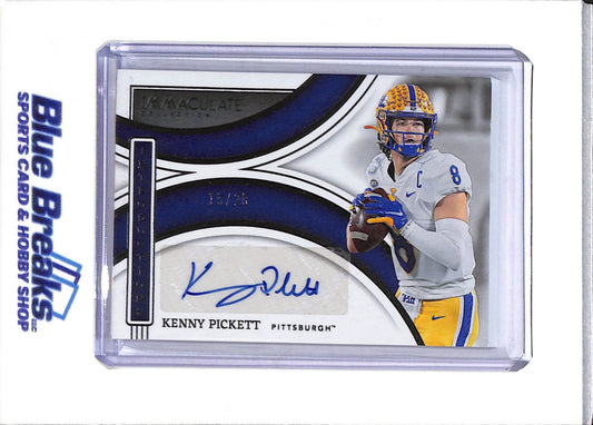 2022 Panini - Immaculate - Auto - Kenny Pickett - 15/25 - #II-KPI - Football - Steelers
